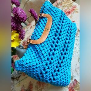 Beautiful Blue Tory Burch shoulder bag !